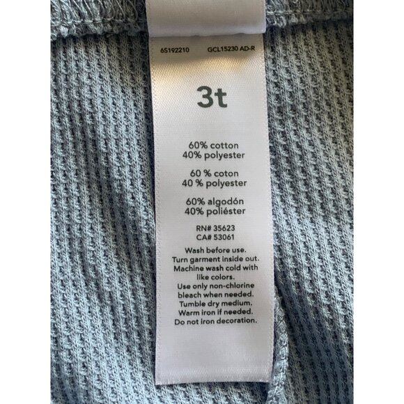 Carters Kids Boys 2-Piece Blue Thermal Pajama Set - Picture 7 of 7